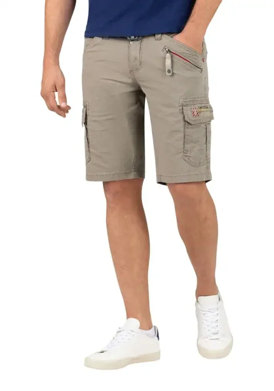 Timezone: RykerTZ  Regular fit cargo shorts, Beige