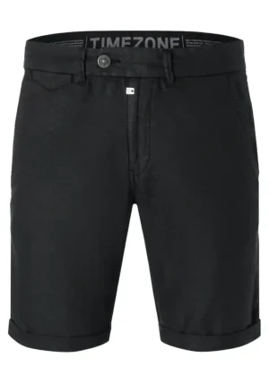 Alternative view of Timezone - Slim Janno linen blend Shorts, Washed black