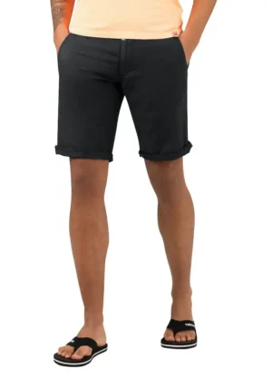 Timezone - Slim Janno linen blend Shorts, Washed black