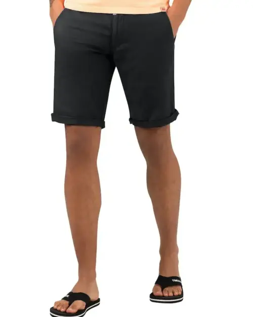 Timezone - Slim Janno linen blend Shorts, Washed black