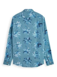 Alternative view of Scotch & Soda 171609: Regular fit printed shirt, Turquoise Wax Leaf