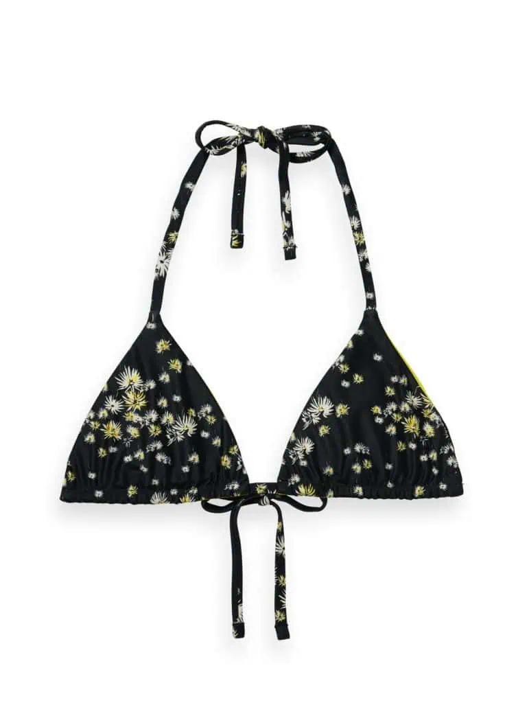 Scotch & Soda 172293 : Reversible bikini top, Dandelion black