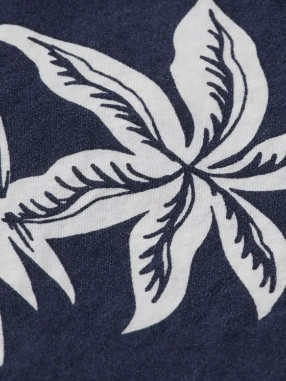 Scotch & Soda 172467:  Printed poplin Bermuda shorts, Navy leaf - Image 6