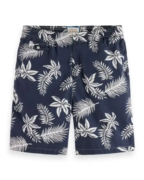 Alternative view of Scotch & Soda 172467:  Printed poplin Bermuda shorts, Navy leaf