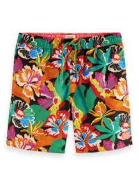 Alternative view of Scotch & Soda 172414 :  Mid-length printed swim short, Black Floral