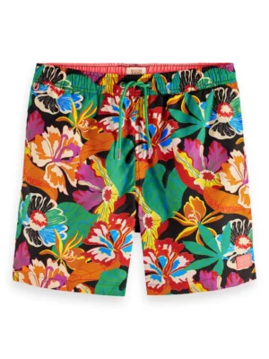 Alternative view of Scotch & Soda 172414 :  Mid-length printed swim short, Black Floral