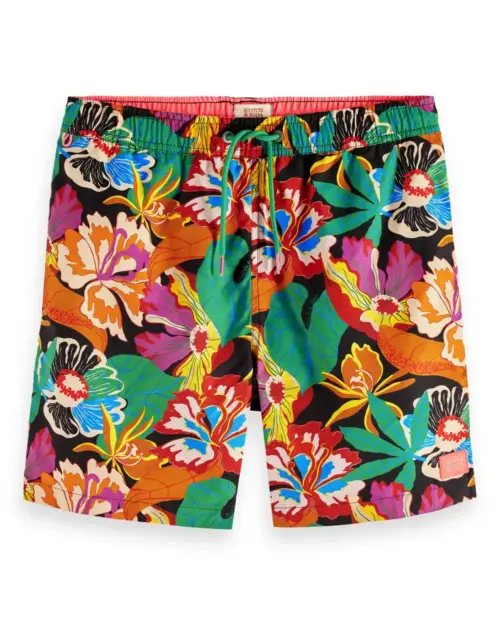 Alternative view of Scotch & Soda 172414 :  Mid-length printed swim short, Black Floral