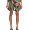 Scotch & Soda 172414 :  Mid-length printed swim short, Black Floral