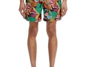 Scotch & Soda 172414 :  Mid-length printed swim short, Black Floral