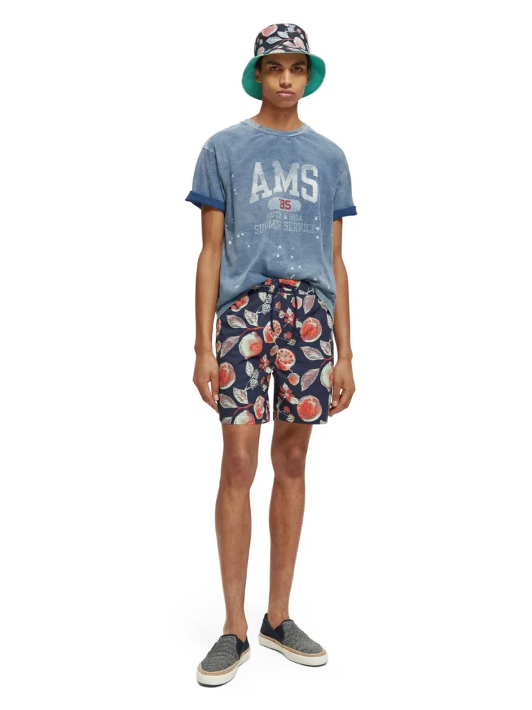 Scotch & Soda 172414 :  Mid-length printed swim short, Multi Fruits - Image 4