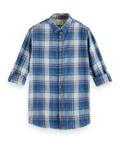 Alternative view of Scotch & Soda 171610 : Regular fit checked seersucker shirt, Blue multi check