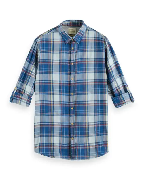 Alternative view of Scotch & Soda 171610 : Regular fit checked seersucker shirt, Blue multi check