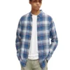 Scotch & Soda 171610 : Regular fit checked seersucker shirt, Blue multi check