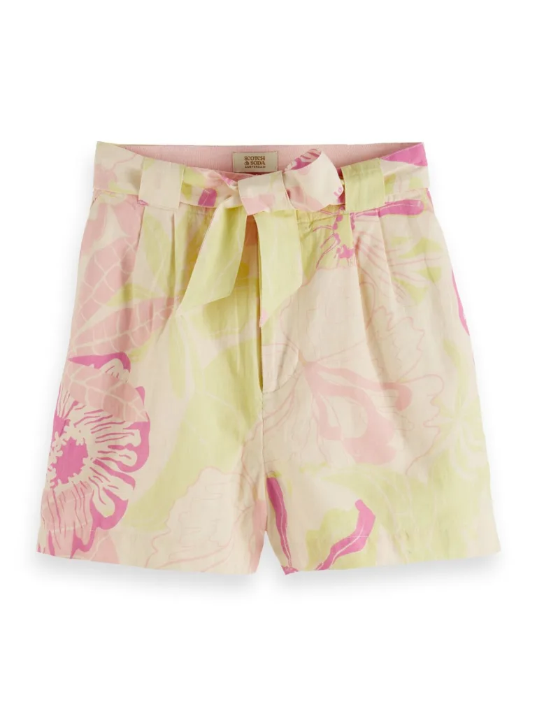Scotch & Soda 172793 :  High-rise mid-length shorts, Vondelfield Blossom - Image 2