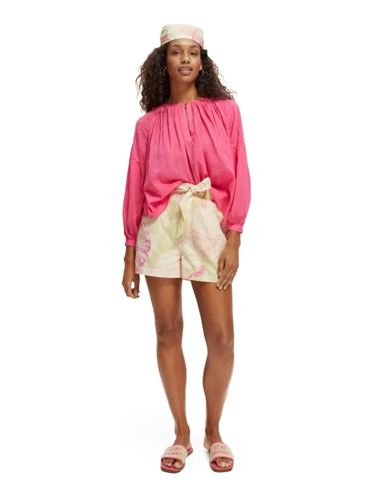 Scotch & Soda 172793 :  High-rise mid-length shorts, Vondelfield Blossom - Image 3