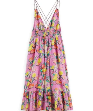 Alternative view of Scotch & Soda 172819 :  Smocked midi strap dress, Citrus Orchid