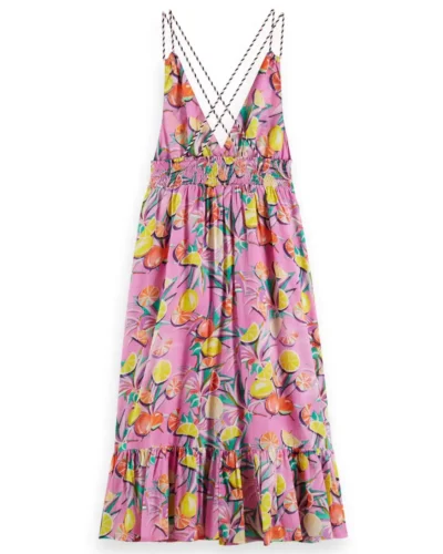 Alternative view of Scotch & Soda 172819 :  Smocked midi strap dress, Citrus Orchid