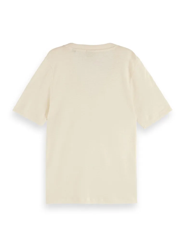 Scotch & Soda 171790 : V-neck Linen blend T-shirt - Image 4