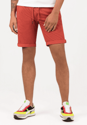 Timezone: Slim LucaTZ Short print AOP, Rust