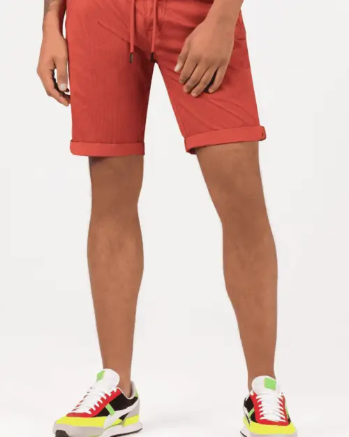 Timezone: Slim LucaTZ Short print AOP, Rust