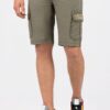 Timezone: RykerTZ  Regular fit cargo shorts, Printed green