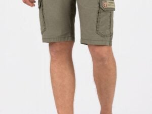 Timezone: RykerTZ  Regular fit cargo shorts, Printed green
