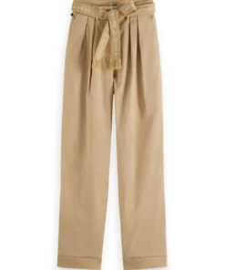 Alternative view of Scotch & Soda 173154:  High rise relaxed taper pants, Sand