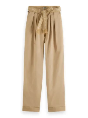 Alternative view of Scotch & Soda 173154:  High rise relaxed taper pants, Sand