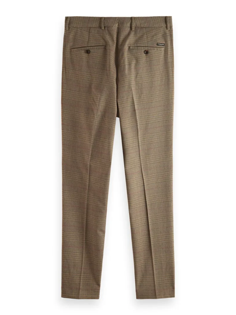 Scotch & Soda 174329 : Slim tapered check chino, Taupe check - Image 5