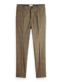 Alternative view of Scotch & Soda 174329 : Slim tapered check chino, Taupe check