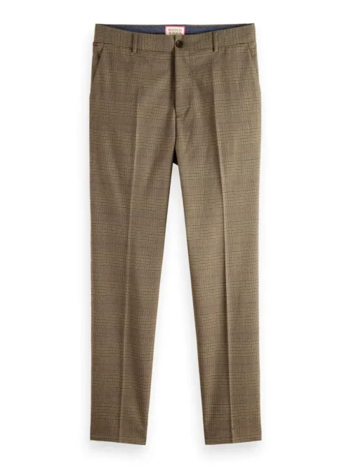 Alternative view of Scotch & Soda 174329 : Slim tapered check chino, Taupe check