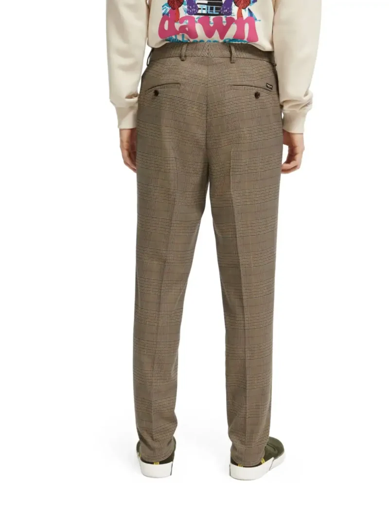 Scotch & Soda 174329 : Slim tapered check chino, Taupe check - Image 3