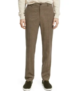Scotch & Soda 174329 : Slim tapered check chino, Taupe check