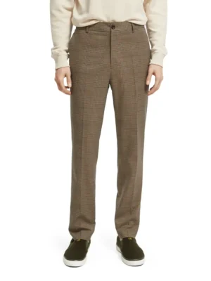Scotch & Soda 174329 : Slim tapered check chino, Taupe check