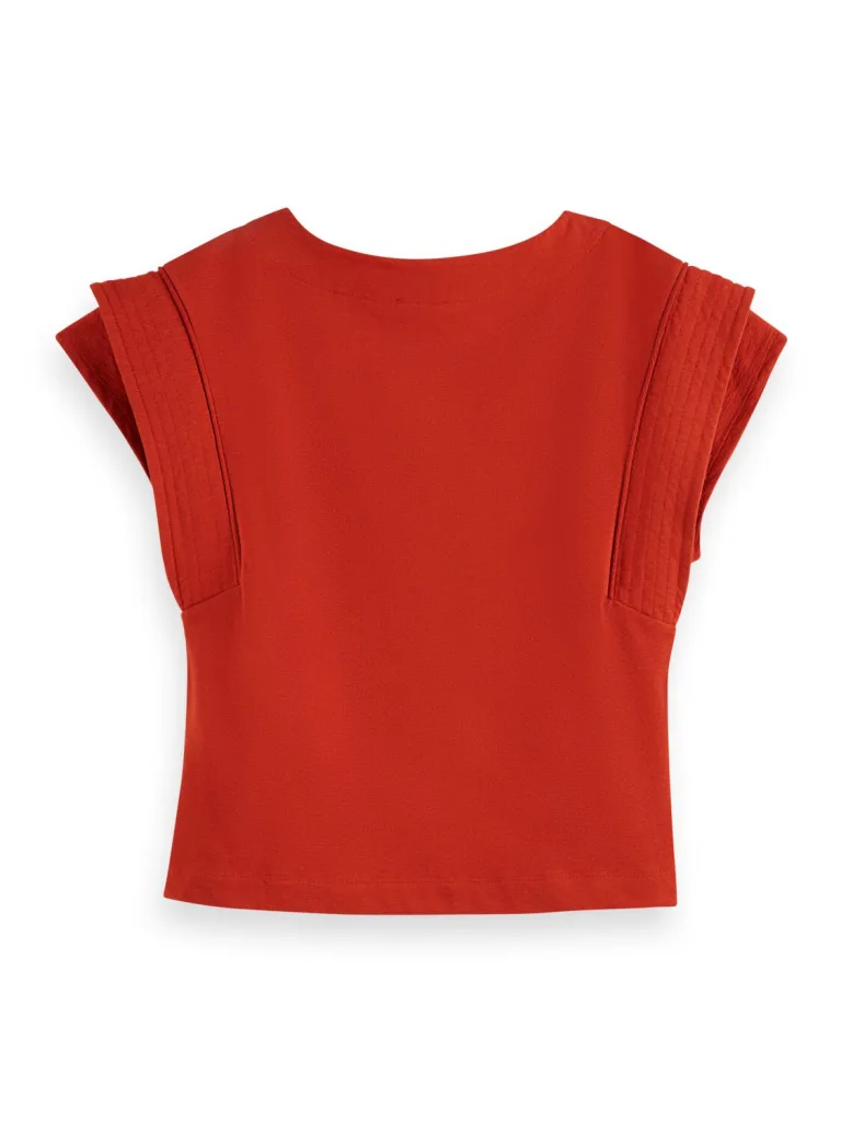 Scotch & Soda 173293: Armhole detail T-shirt, Ketchup - Image 2