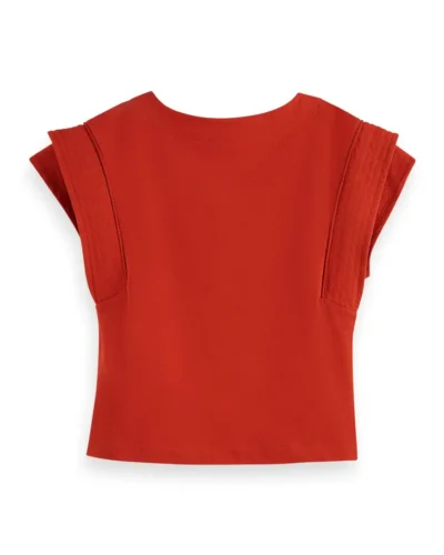 Alternative view of Scotch & Soda 173293: Armhole detail T-shirt, Ketchup