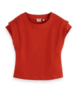 Scotch & Soda 173293: Armhole detail T-shirt, Ketchup