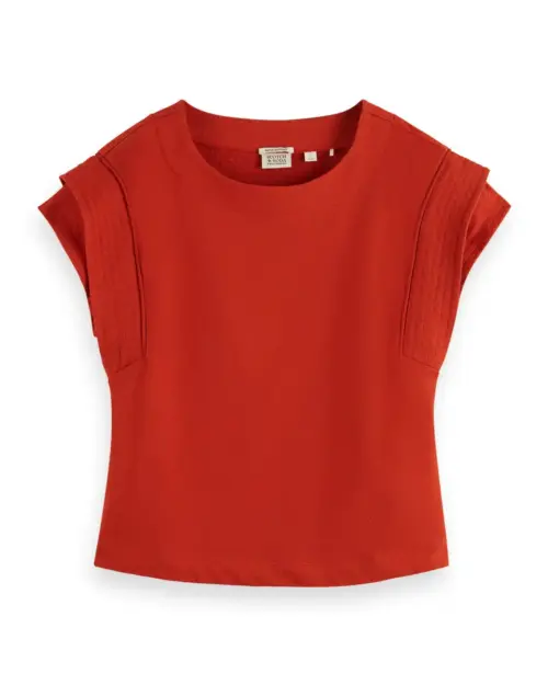 Scotch & Soda 173293: Armhole detail T-shirt, Ketchup