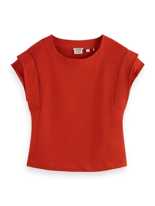 Scotch & Soda 173293: Armhole detail T-shirt, Ketchup