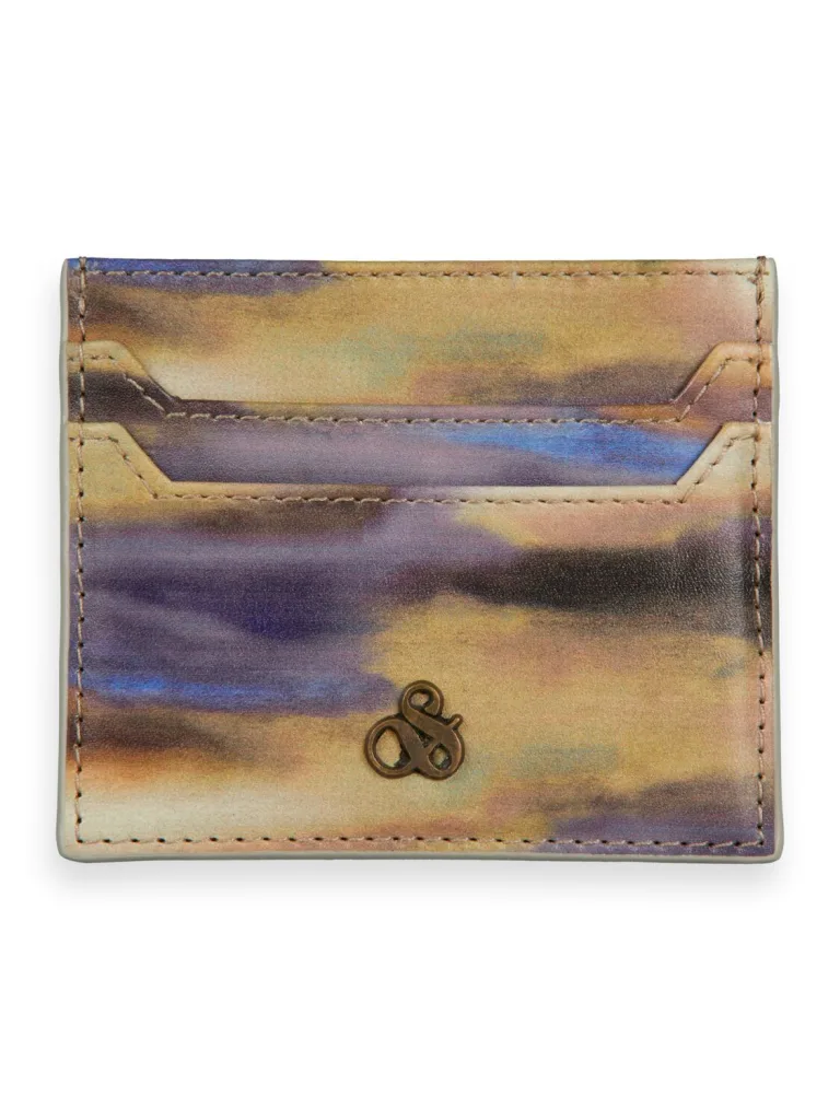 Scotch & Soda 174258: Leather cardholder, Blue blurred