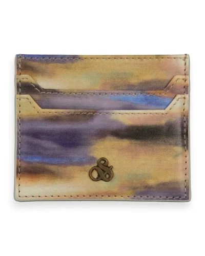 Scotch & Soda 174258: Leather cardholder, Blue blurred