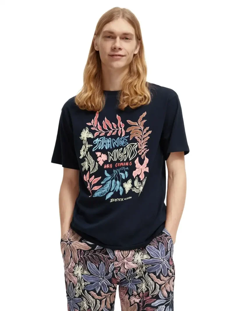 Scotch & Soda 173034 : Regular fit printed tee , Navy