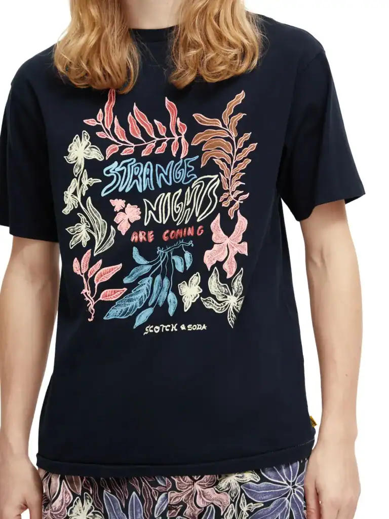 Scotch & Soda 173034 : Regular fit printed tee , Navy - Image 5