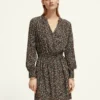 Scotch & Soda 173377: Long-sleeved V-neck mini dress