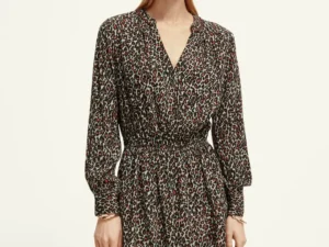 Scotch & Soda 173377: Long-sleeved V-neck mini dress