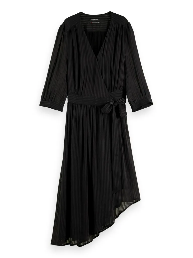 Scotch & Soda 174922: Asymmetric wrap dress, Black - Image 2