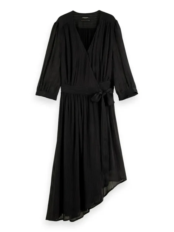 Scotch & Soda 174922: Asymmetric wrap dress, Black - Image 2