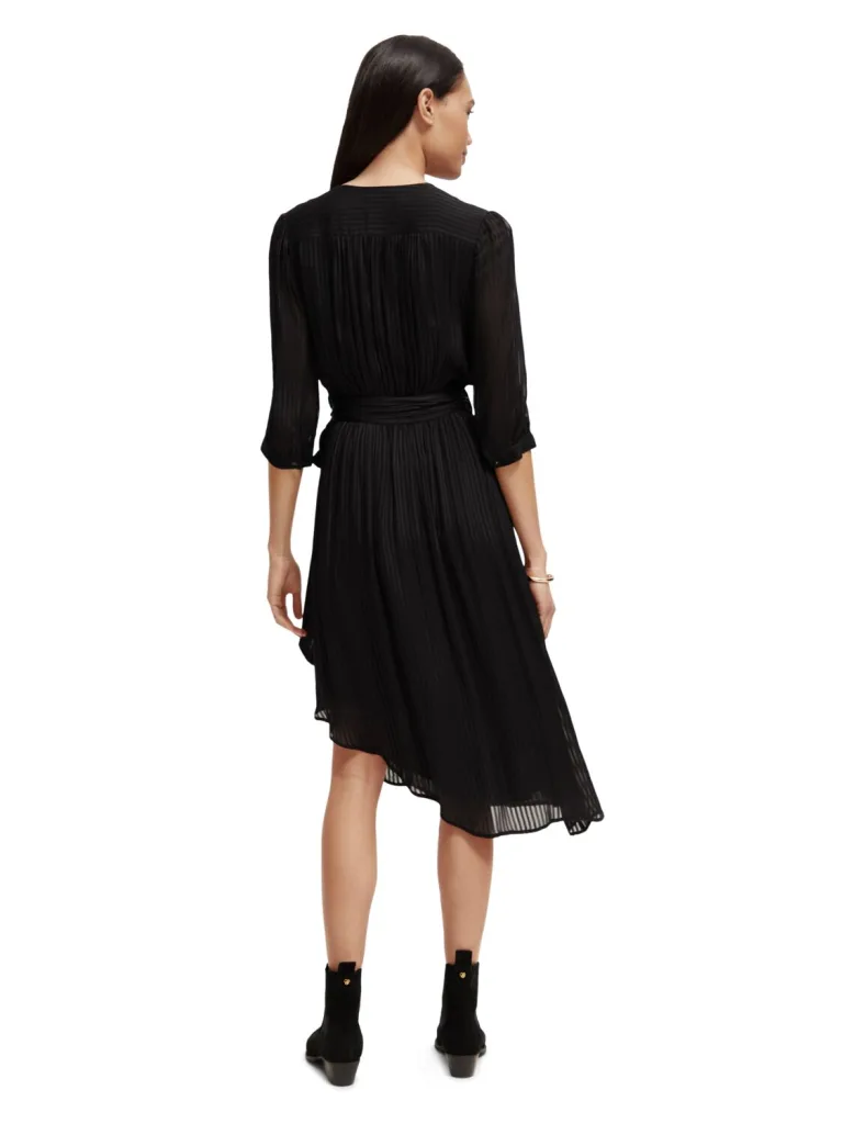 Scotch & Soda 174922: Asymmetric wrap dress, Black - Image 4