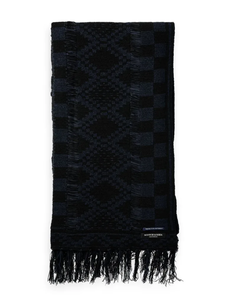 Scotch & Soda 174966 : Fringed knitted scarf