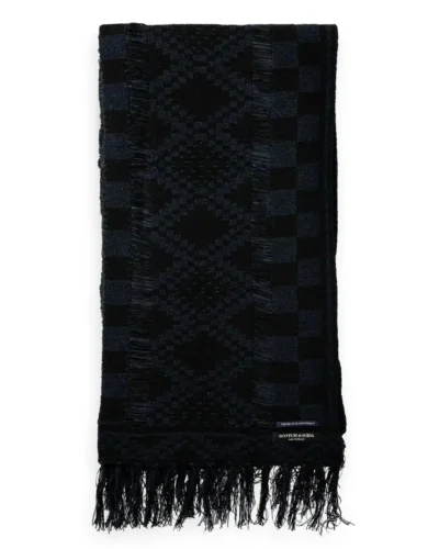 Scotch & Soda 174966 : Fringed knitted scarf